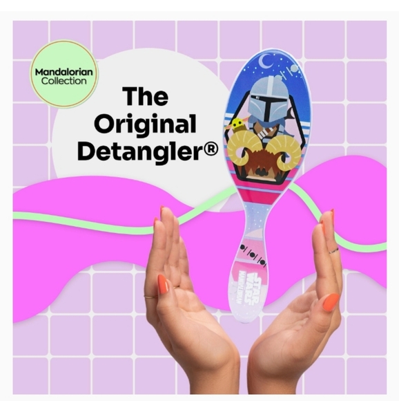 WETBRUSH ORIGINAL DETANGLER BRUSH STAR WARS THE MANDALORIAN LIMITED EDITION - Picture 2 of 8